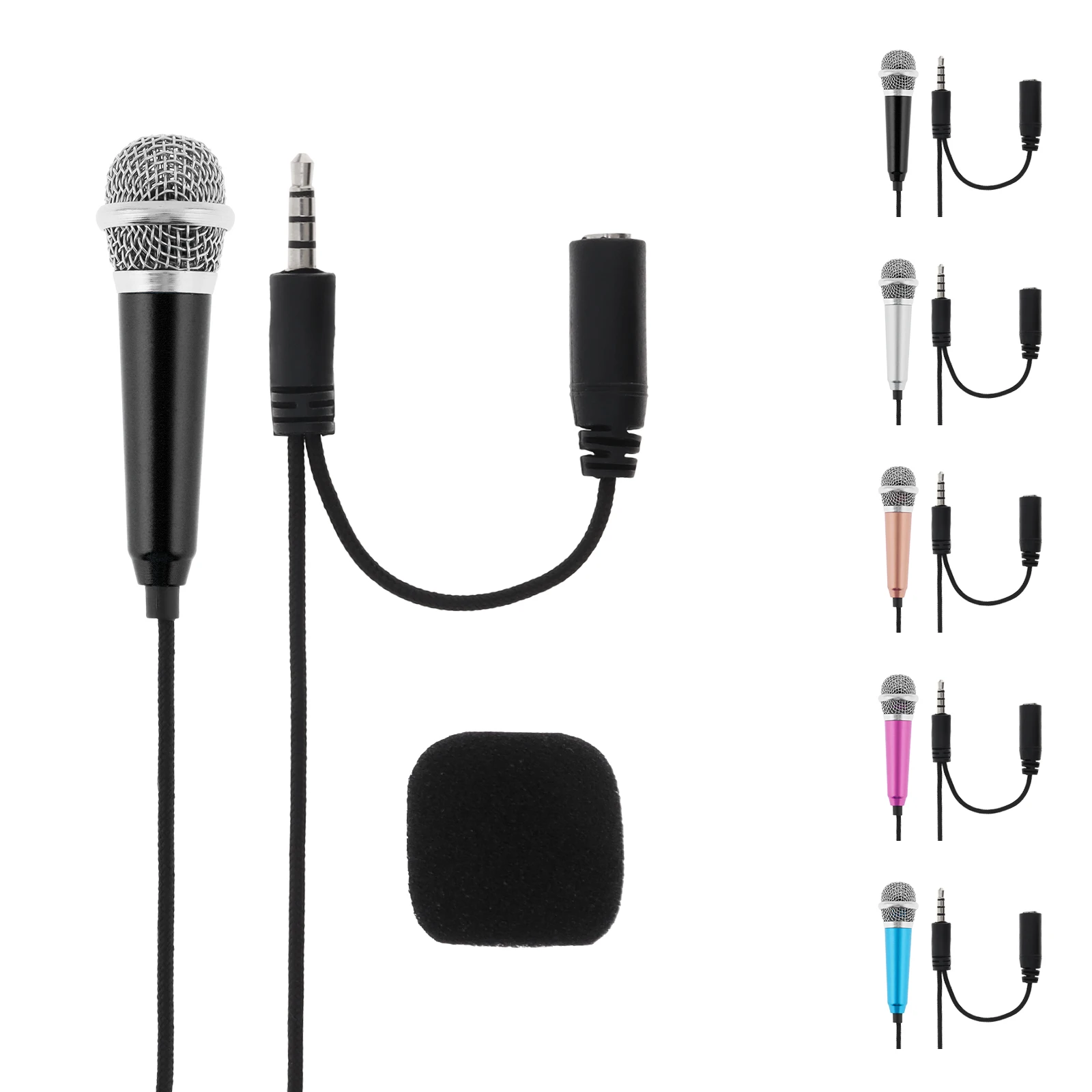 ميكروفون صغير محمول 3.5 ملم لأجهزة الكمبيوتر/الكمبيوتر المحمول التي تعمل بنظام Android، ميكروفون صوتي صغير محمول جميل #2