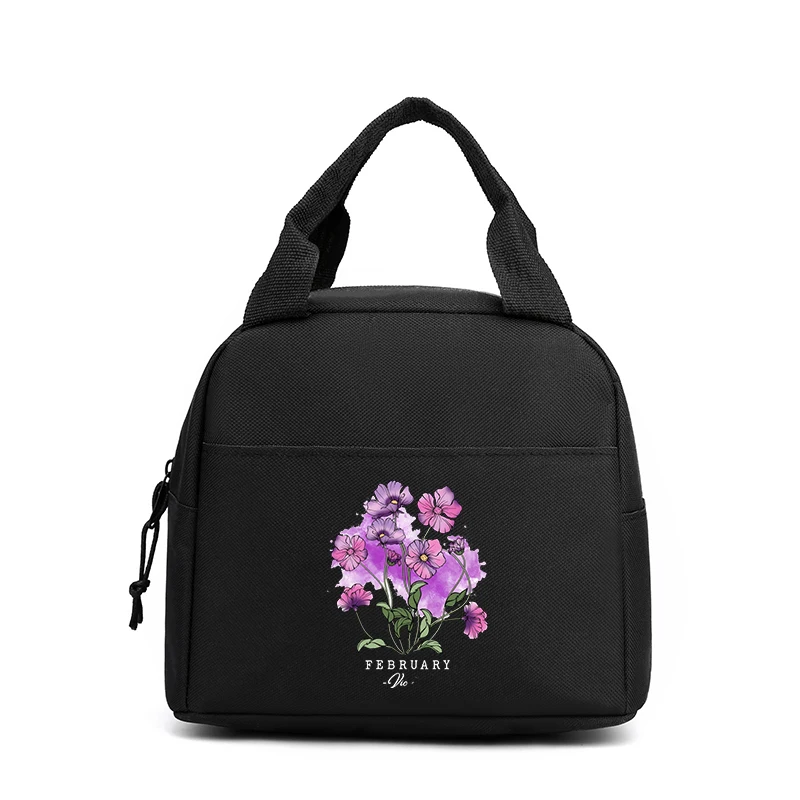 Large Capacity Lunch Bag Vintage Daisy Print Thermal Bag Women Men Office Food Lunch Handbags Multifunctional Portable Tote Bag