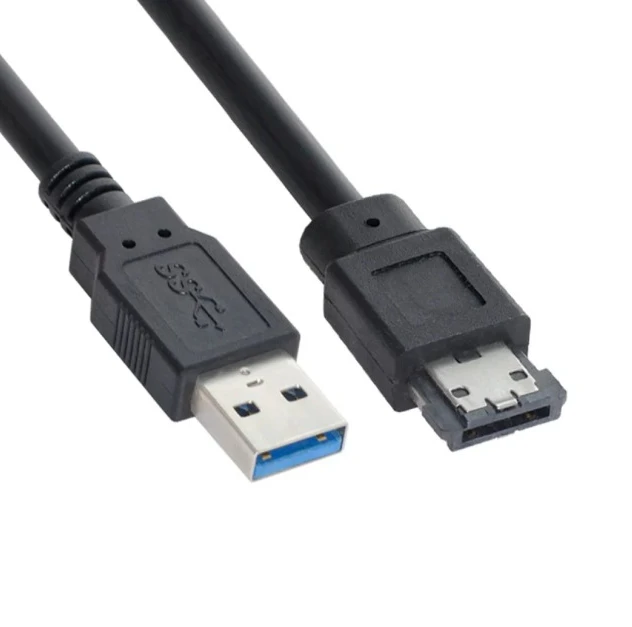 USB Power ESATA Separator, 2-in-1 to USB3.0 Esata One-in-2 Extension Data Cable 1m