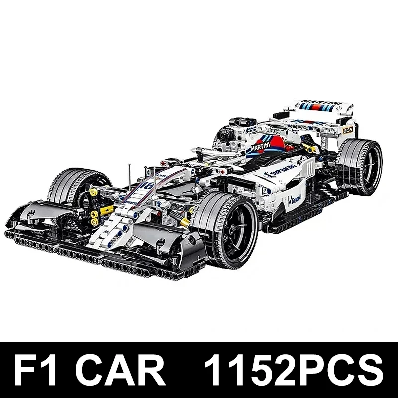 1152pcs Technical 023004 Formula Cars Red F1 Building Blocks Sports RC Racing Cars Super Model Bricks Toys for Kids Boys Gifts