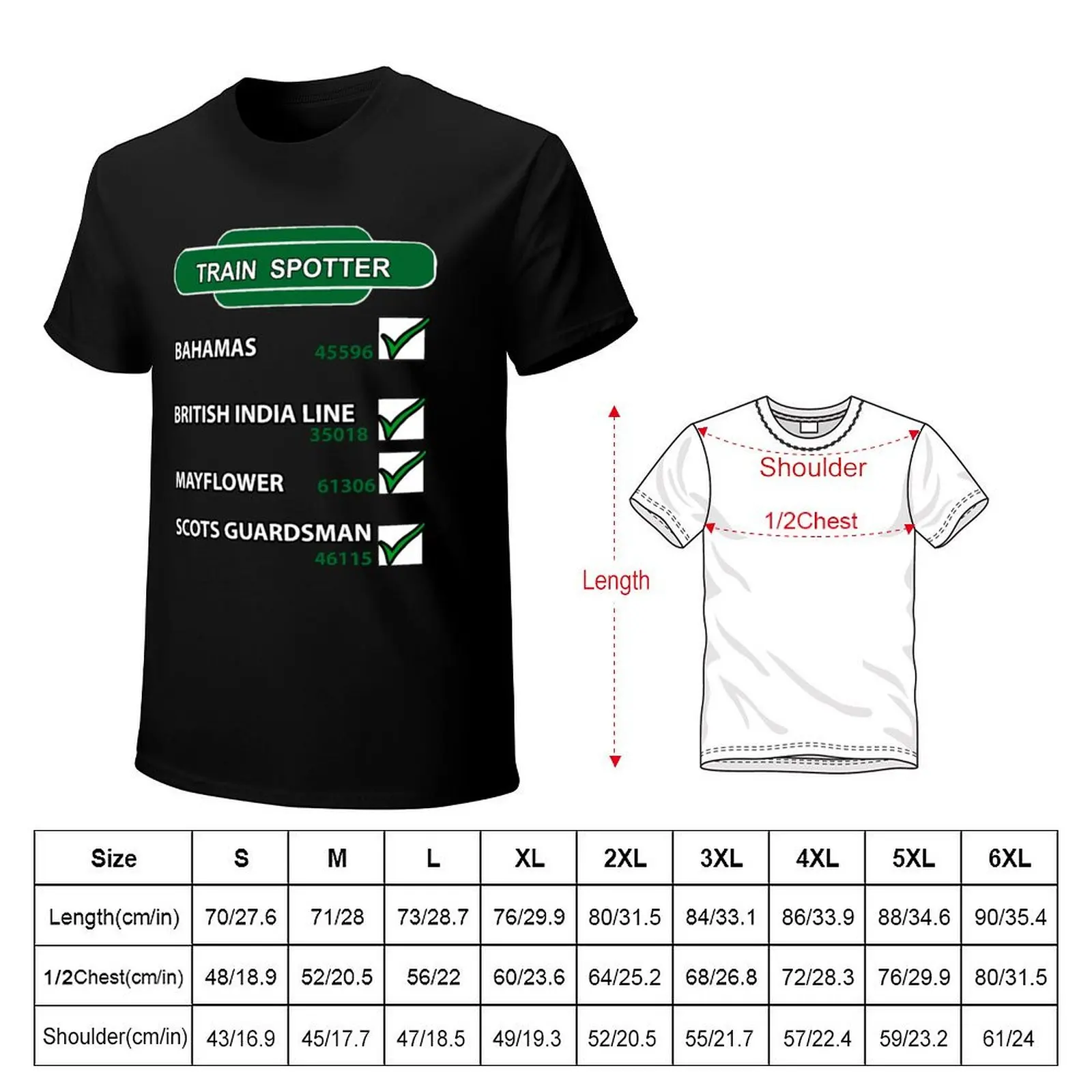 Steam Train Spotter T-Shirt Soft Anti-Shrink Cotton Tee