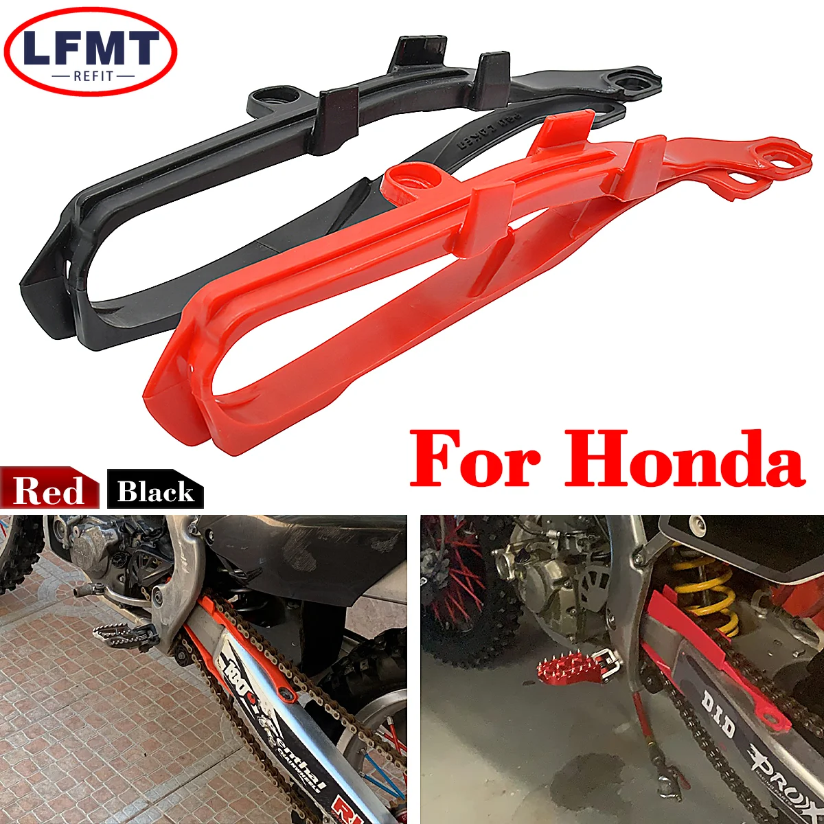 

Motorcycle Chain Guard Guide Swingarm Protector Plastic For Honda CRF250R CRF450R CR125R CR250 CRF250X CRF450X Dirt Pit Bike