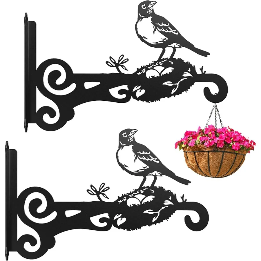 

Metal Aesthetic Plant Hanger 2Pack Hanging Plant Bracket Plant Hooks for Indoor Outdoor Decoration Durable Metal Design with Mo