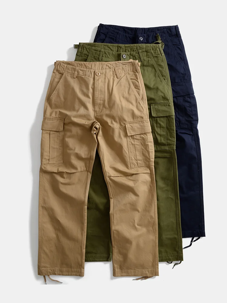 

Свободные широкие брюки в американском стиле ретро, прямые рабочие брюки Multi ket, мужские брюки для папы, уличные повседневные длинные брюки из хлопка 00%