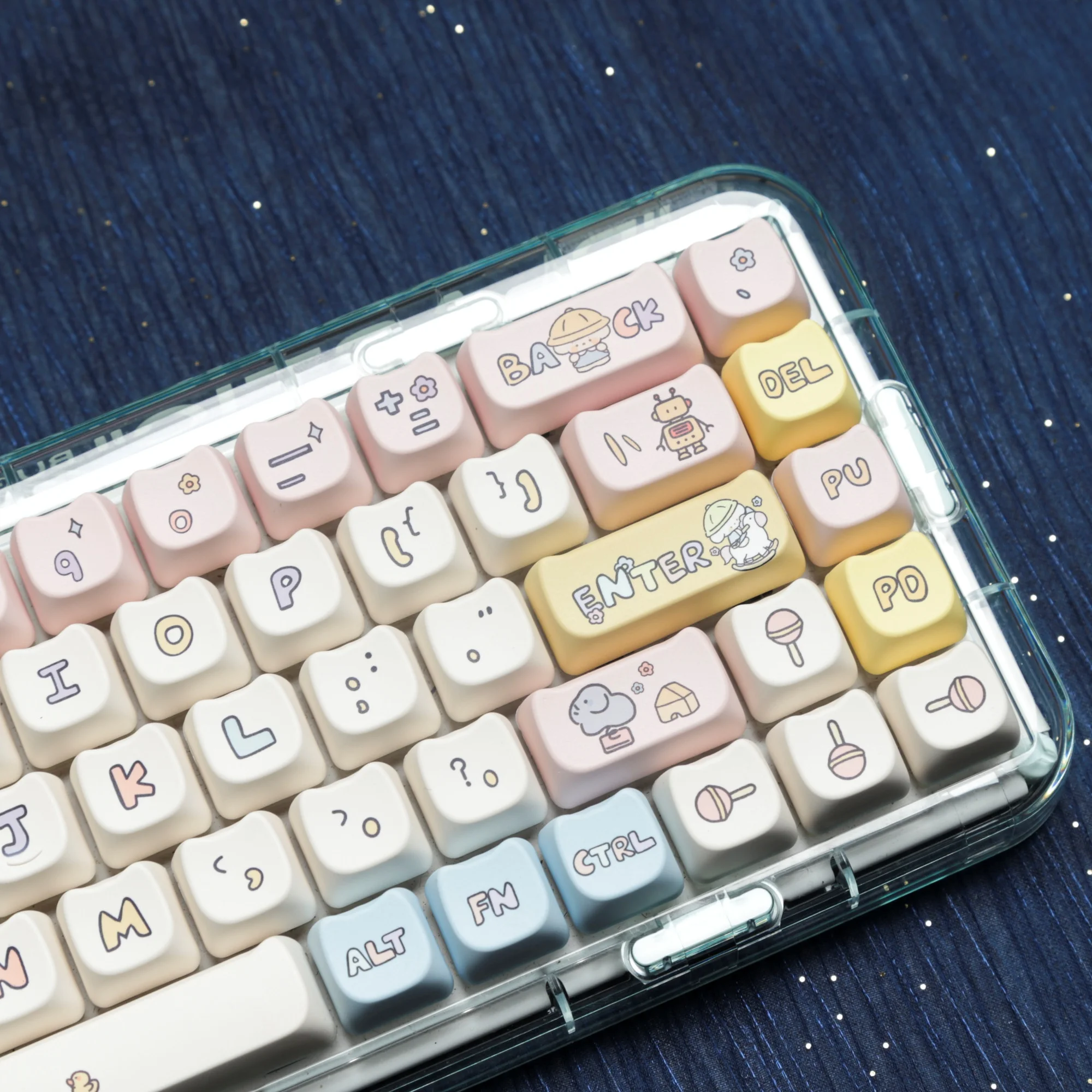 MAO Profile PBT Dye Sub Keycaps Anime For Mechanical Keyboard 61/67/82/87/98/104/108 keys Keyboard Keycap Custom Sea Salt Sushi