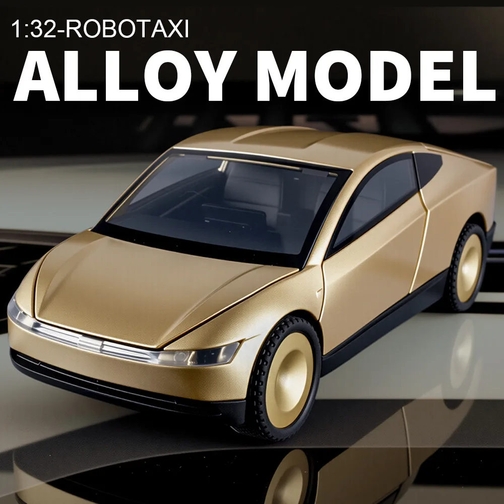 

Металлическая модель автомобиля-роботакси 1:32, литая под давлением, со звуком и светом, коллекционная, детский подарок