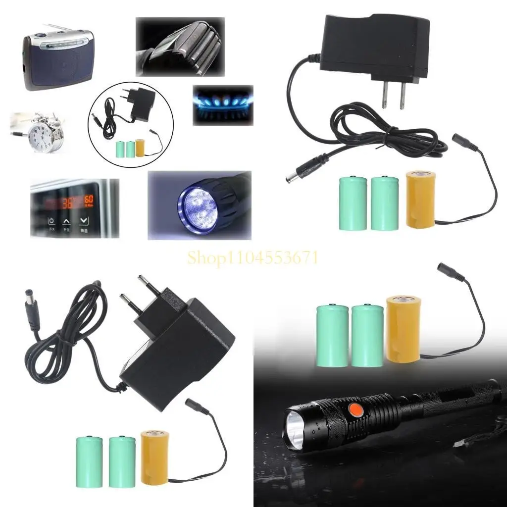 Best Seller AC100-240V 50/60Hz to 4.5V LR20 D Battery Eliminators Dummy Battery Power Supply Adapter for Toy/Controller/Water