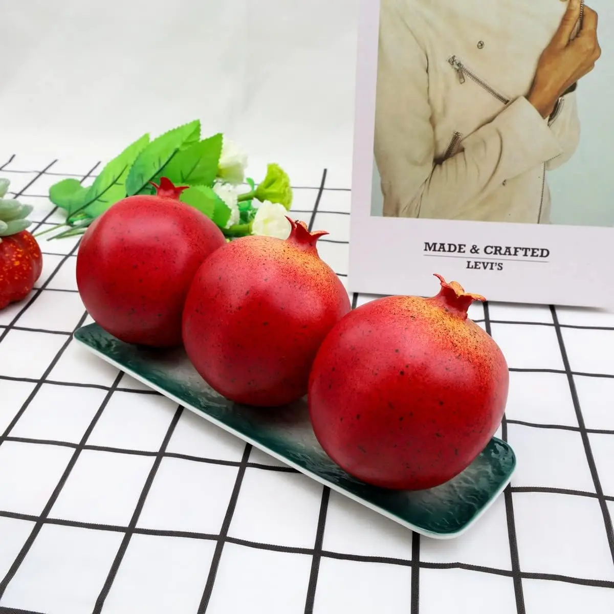 Künstliche Birnen, 6 Stück, lebensechter Fruchtschaum, künstliche Heimküche, Ornament, Fotografie-Requisiten, Ausstellungsmodell, Büro, Schreibtisch – Detail 30