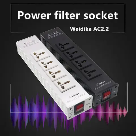 HIFI Audio Noise Image AC EMI Power Filter Power Purifier Lightning Protection Universal Socket Plug Board Amp Amplifier Kit DIY