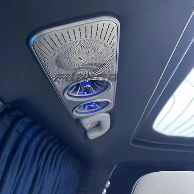 Vito V-Class (V250 V220 V260) الكربون الزخرفية منفذ الهواء مصباح لتهيئة الجو التوربينات زهرة تصميم نمط قطع غيار السيارات