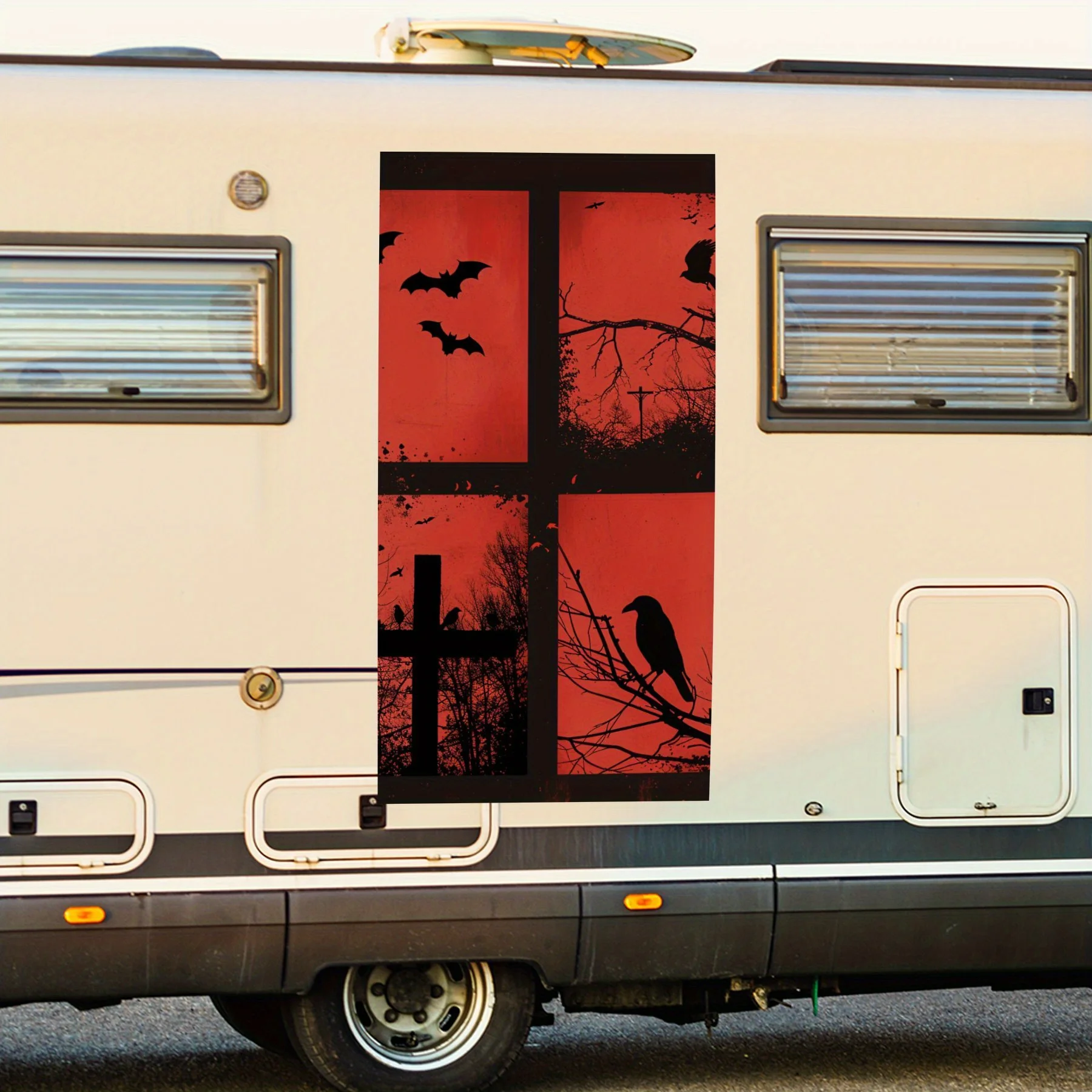 

Автомобильная наклейка с силуэтом крово-красного цвета, виниловые наклейки для дома с мотором для украшения и защиты - водонепроницаемая самоклеящаяся виниловая наклейка, Ma