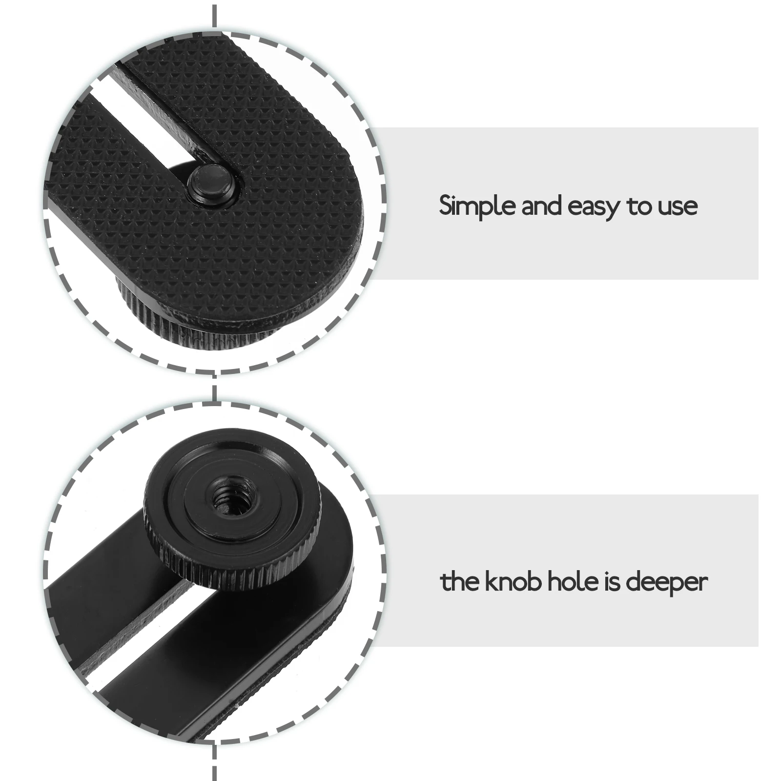 

2pcs Flash Extension Bracket 1/4" Standard Screw Deep Knob Dual Mount For Camera Microphone Stand Spacing Bar Mic Extension