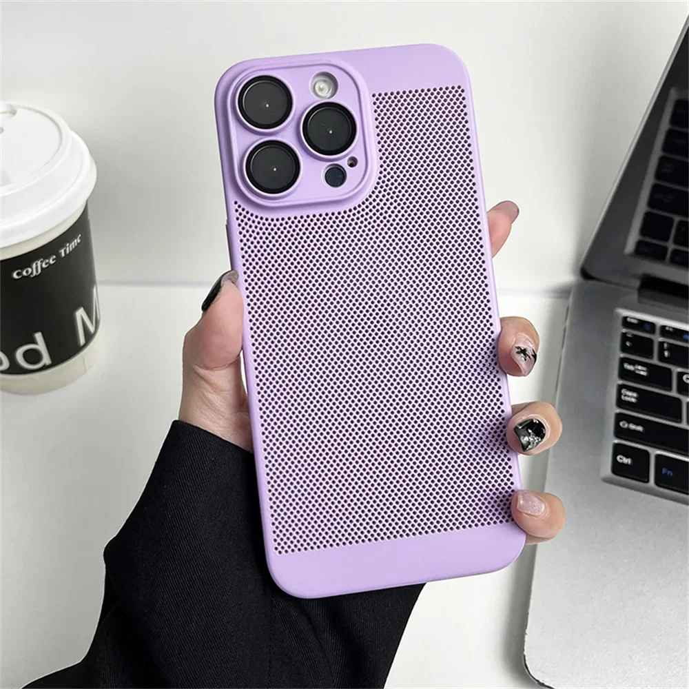 Original Kühlung Matte Wärmeableitung Fall Für iPhone 17 16 15 14 13 12 11 Pro Max X XS Max XR 7 8 Plus 17 Luft Metallic Abdeckung – Detail 11