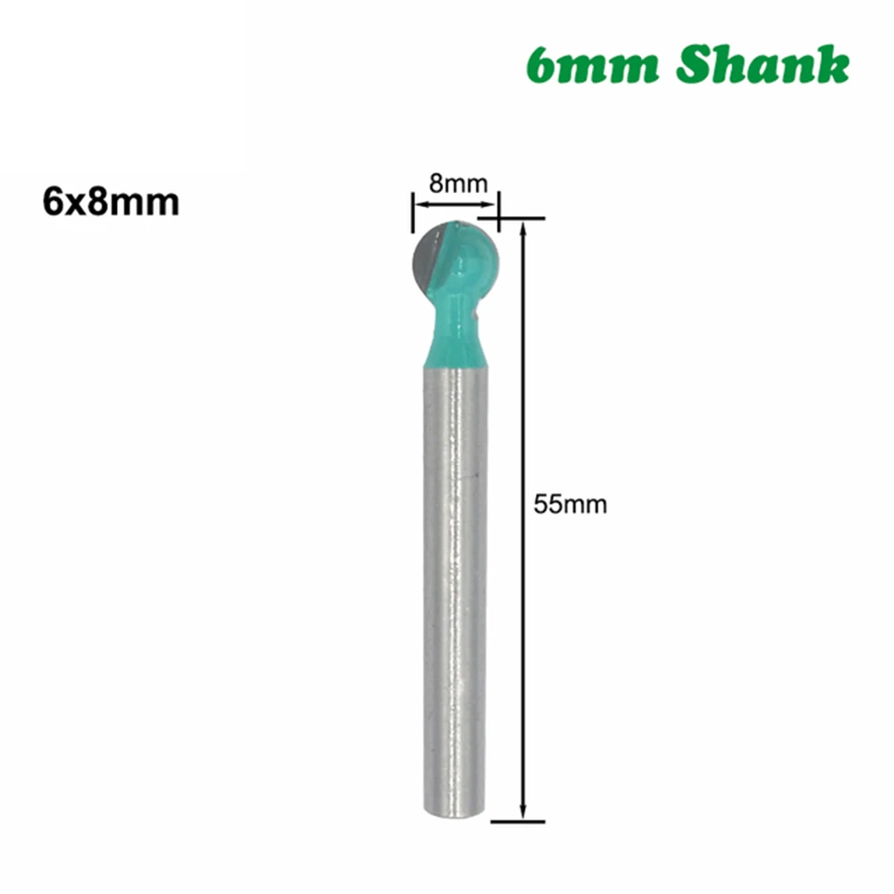 Woodworking Tools Router Bit Milling Bit 6mm Shank Ball Nose Milling Cutter Router Bit Professional Accessories