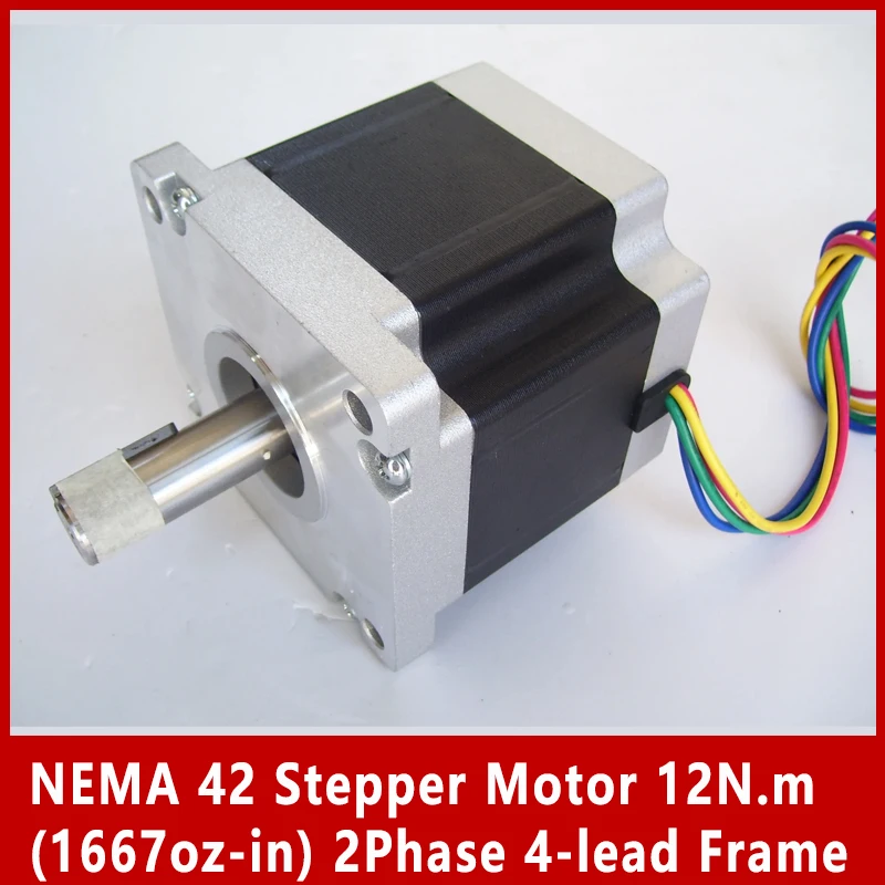 

NEMA 42 Stepper Motor 12N.m (1667oz-in) 2Phase 4-lead Frame 110mm Body Length 100mm 1.8 degree CNC Stepping CE ROHS