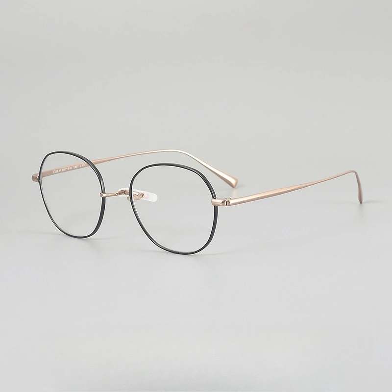 

Ultra-Light Oval Titanium Glasses Anti-Blue Light Large Fashionable Prescription Eyewear for Men And Women Myopia Correction