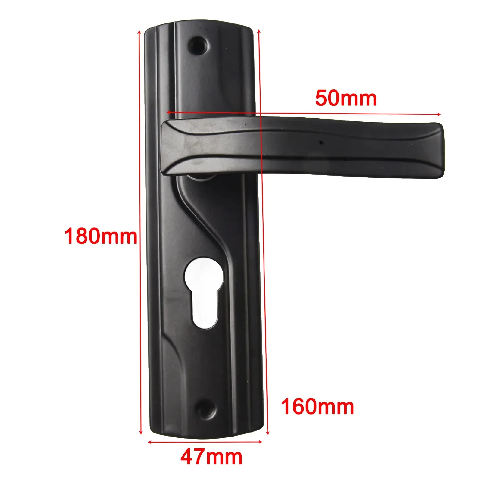 

Black Finish Door Handle Lock Easy To Use High Quality Silent Bearing Stylish Black Finish Easy To Use Black Big Knob