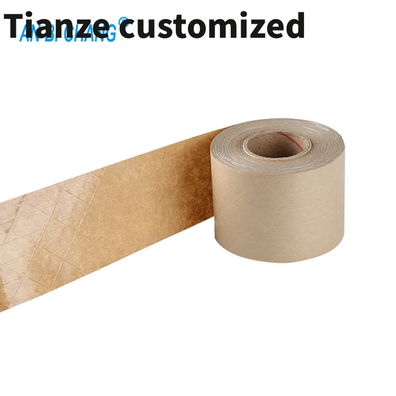 10 pieces.custom.Gummed Paper tape Activated Brown Reinforced Kraft Paper Packaging Tape 2.75 Inches x 375 Feet