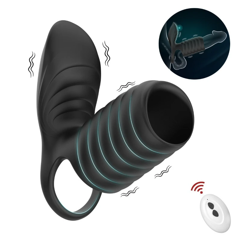 Men's vibrating ring locking ring precision  single  men's and women's resonance wave electric device adult sex toy Sex Products