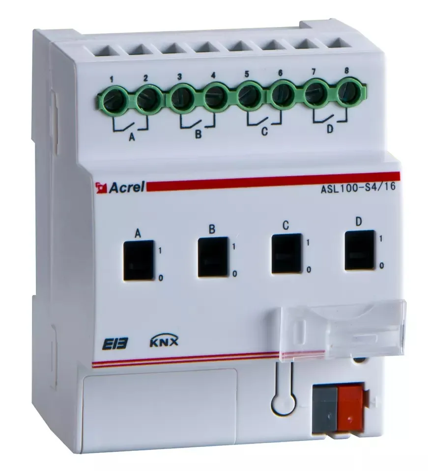 ASL100-S4/16 Lighting Control System 0-10V 4 Loops Din-rail Intelligent Device Smart Switch Driver with Current Monitor