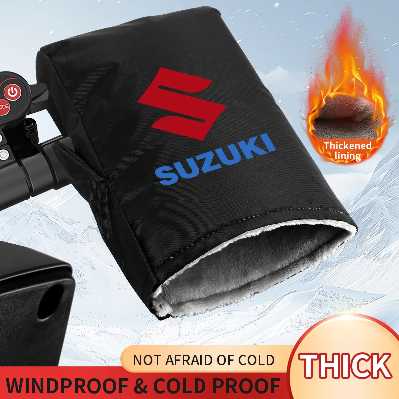 1 Pair Windproof Rainproof Winter Keep Warm Handlebar Cover Motorcycle Gloves For SUZUKI VSTROM DL250 DL650 V-Strom DL1000