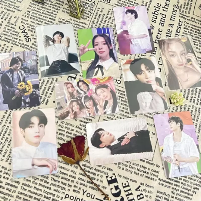 50pcs Korea Card Sleeves Clear Acid Free CPP HARD Photocard Holographic Protector Film Album Binder Photo Popcorn Card image 4