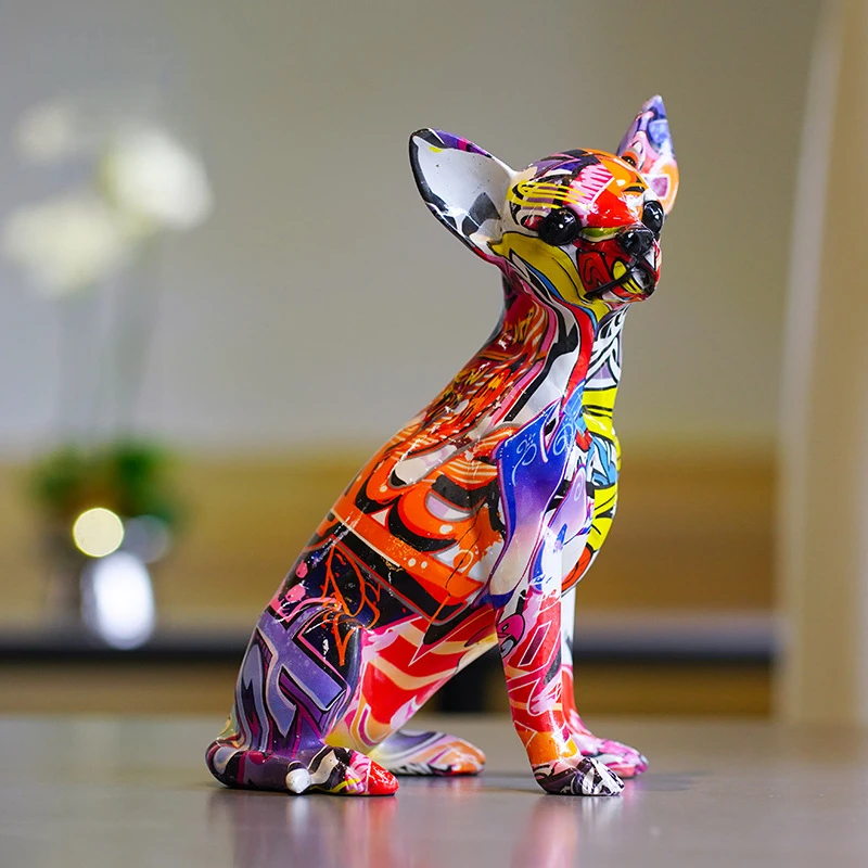 creative-colorful-dog-figurines-water-transfer-printing-chihuahua-bulldog-home-living-room-entrance-wine-cabinet-decor