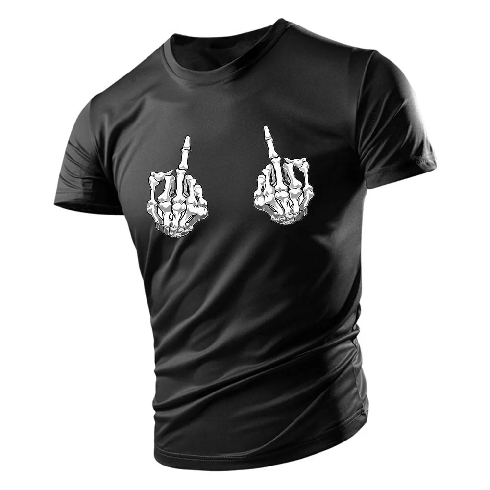 Four Seasons Loose Outdoor Handsome T-Shirt Men's 2D Small W Customizable Personalized Hand-Painted Custom Clothing