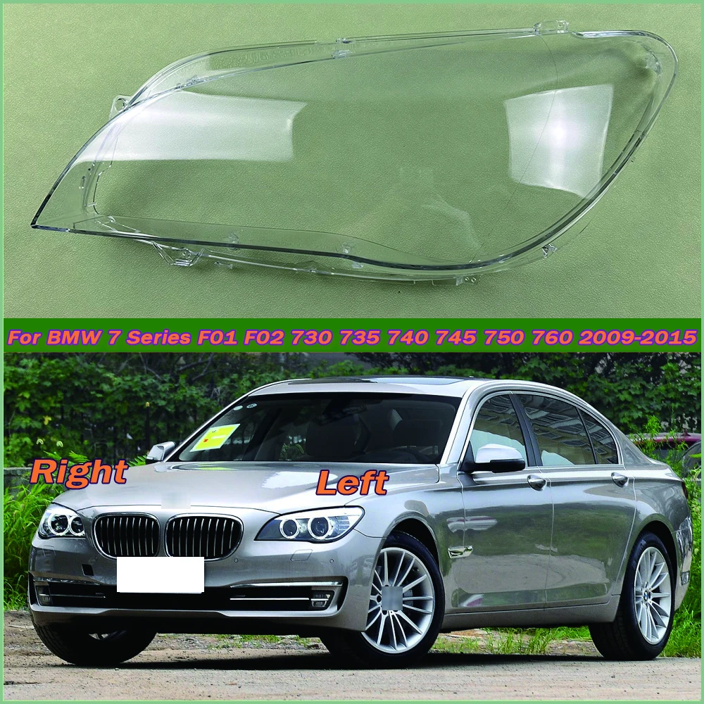 

For BMW 7 Series F01 F02 730 735 740 745 750 760 2009-2015 Headlight Shell Headlamp Transparent Lampshade Cover Lens Plexiglass