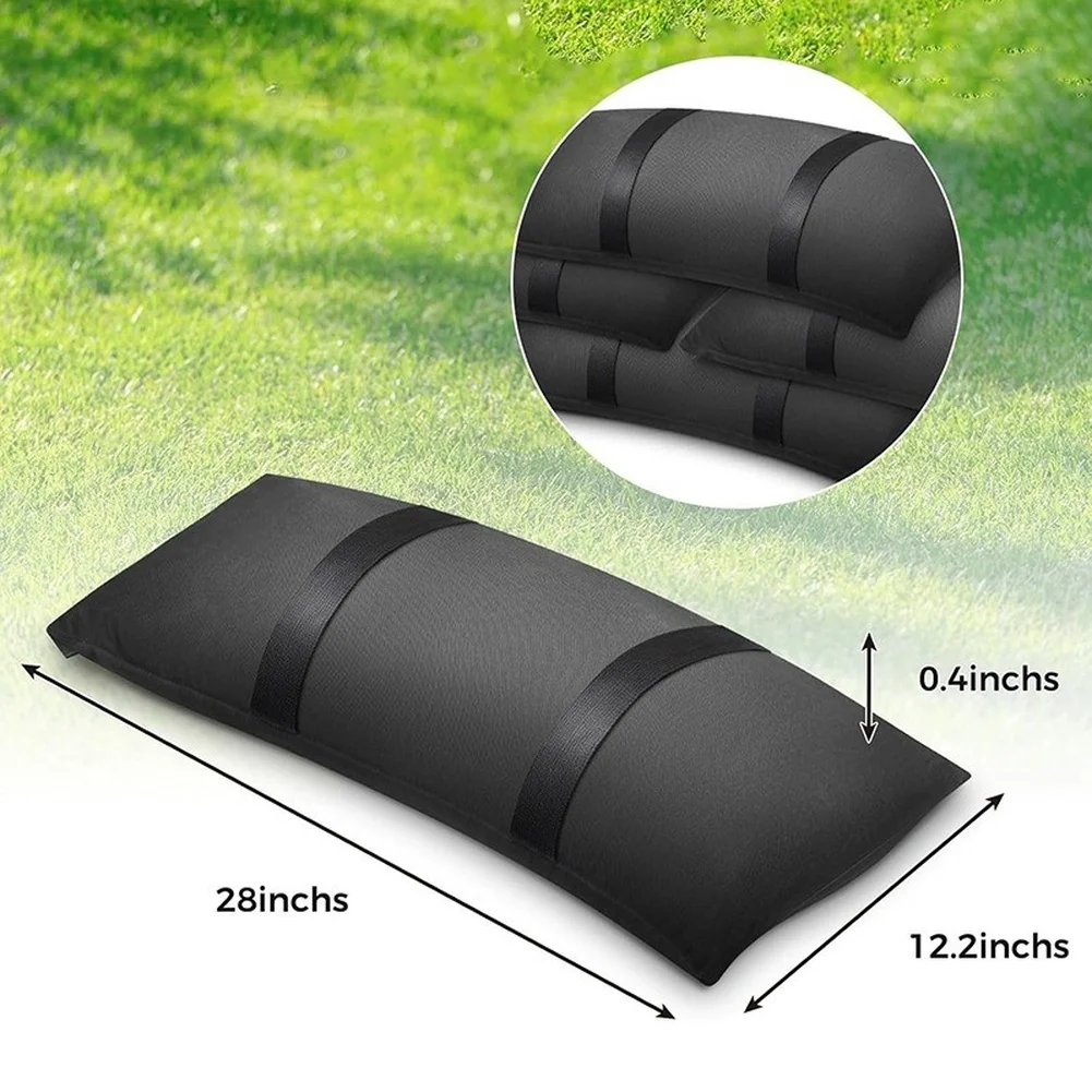 2 Pack Fillable Sandbag for Patio For Umbrella Stand - Oxford Cloth Sand Weight Base 70x25cm Black for Stability