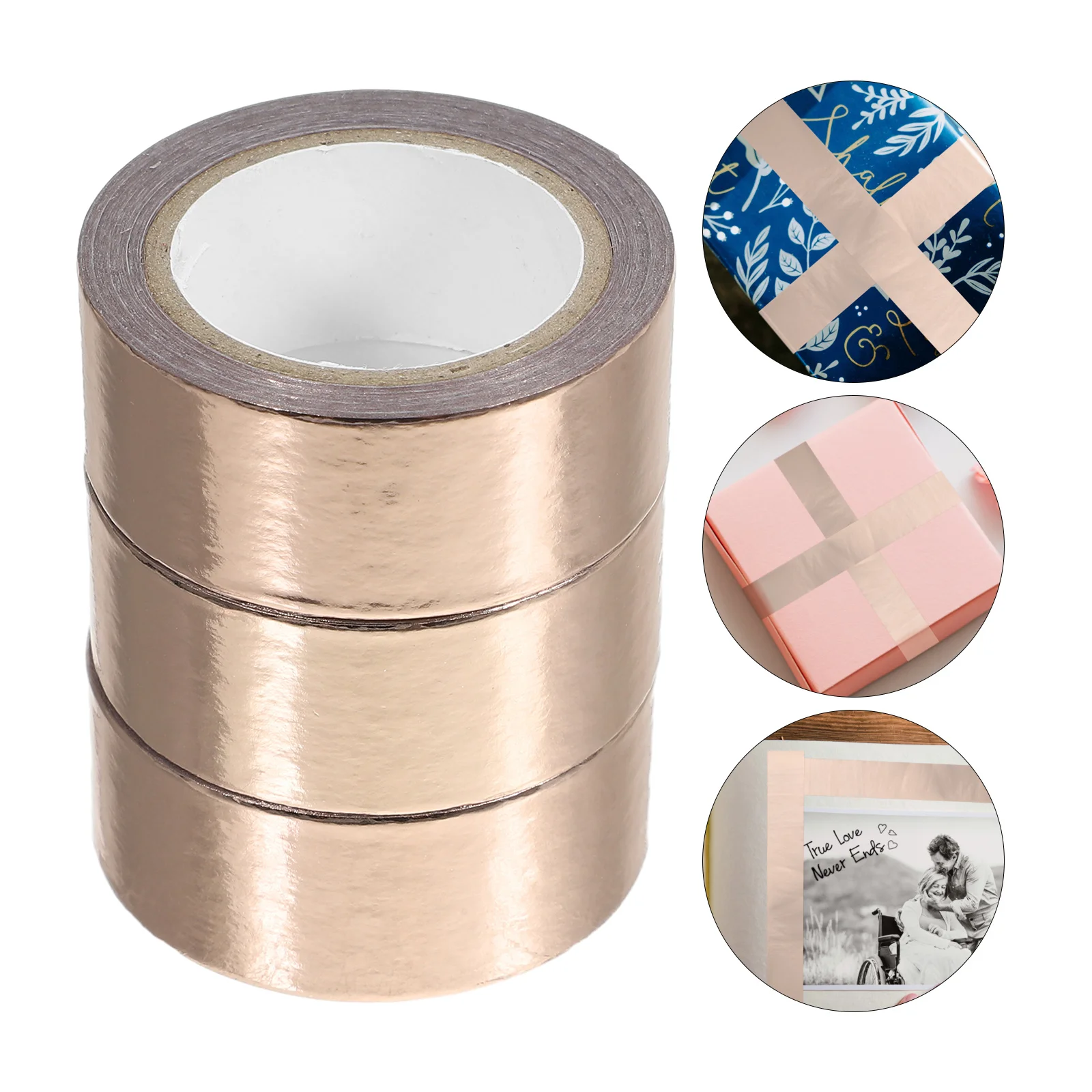 3 لفات من شريط اشي من رقائق الذهب الإبداعية، شريط لاصق مزخرف لملصقات لوازم القصاصات اليدوية