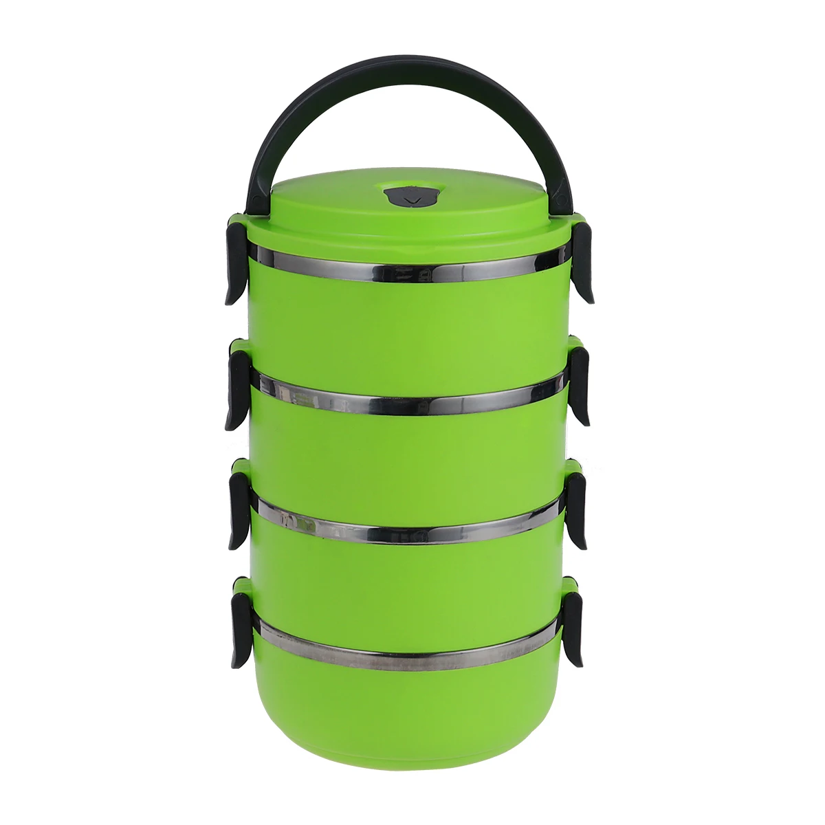 

Four Tiers Stainless Steel Lunch Container with Thermal Insulation Green Safe for Juicy Food Home Office Outdoor Use