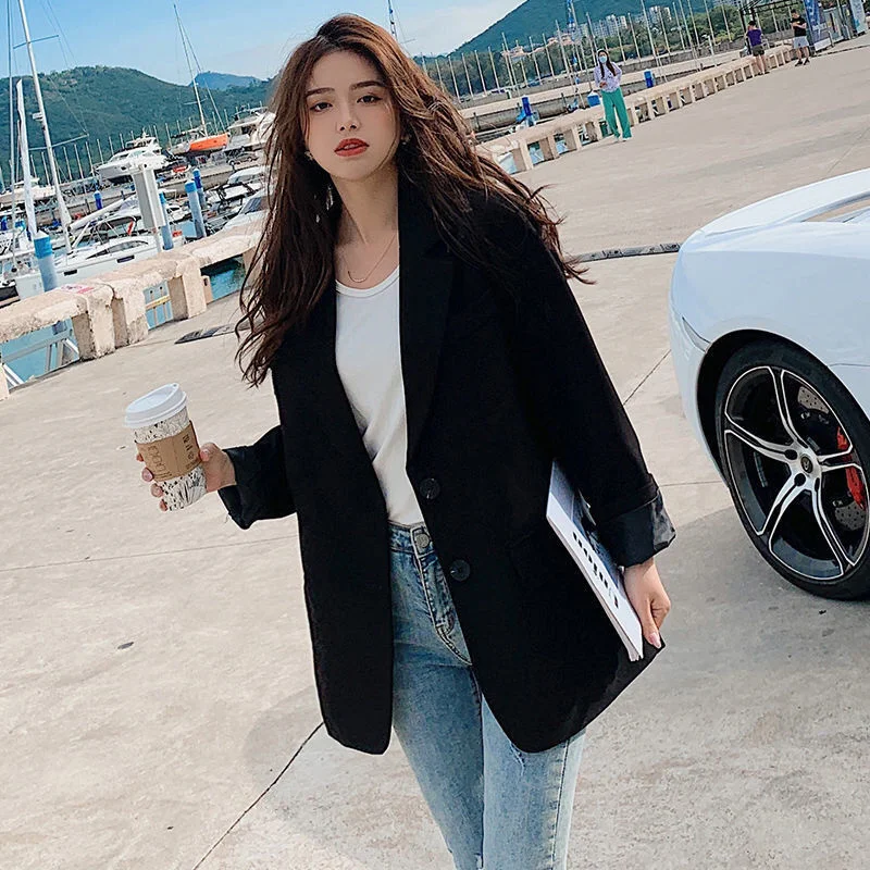 Coffee Colored Mini Suit Jacket For Women In Spring And Autumn 2025 Korean Version Loose Design High-end Suit For Women