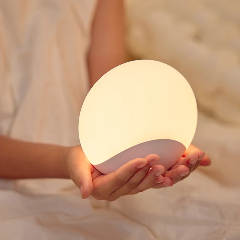 Baby Night Light with Stepless Dimming 7-Color Touch Control Eye-Caring Soft Glow 30-Min Timer Feeding & Nursery Lamp BPA-Free