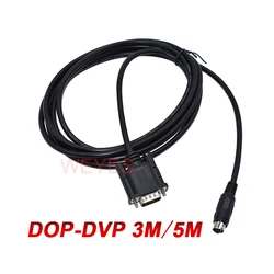 DOP-DVP 3m 5m,Hmiケーブルを備えたデルタ通信データケーブルDOP-CA232DP db9からmd8新しい