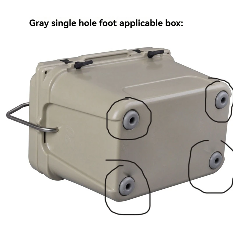 FULL-4 قطع أقدام تبريد بديلة للرف، أقدام مطاطية غير قابلة للانزلاق لمبردات RTIC 20Qt