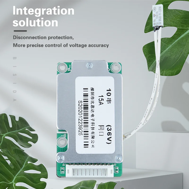 Bisida BMS 10S 36V ładowarka akumulatorów litowych płyta ochronna 18650 bateria z balansem z NTC do skutera elektrycznego