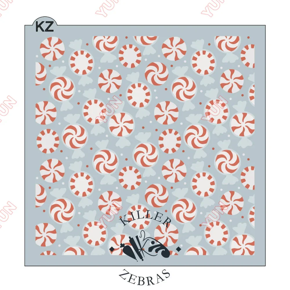 2024 جديد عيد الميلاد الاستنسل الحلوى الجنية أضواء الانحناء كيلو هرتز قالب التلوين الاستنسل DIY بها بنفسك بطاقة المعايدة اليدوية الحرفية سكرابوكينغ #3