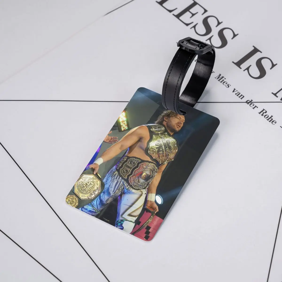 

Kenny Omega Kenny The Champ Luggage Tags Suitcase Accessories Travel Baggage Boarding Tag Label Holder ID Name Address