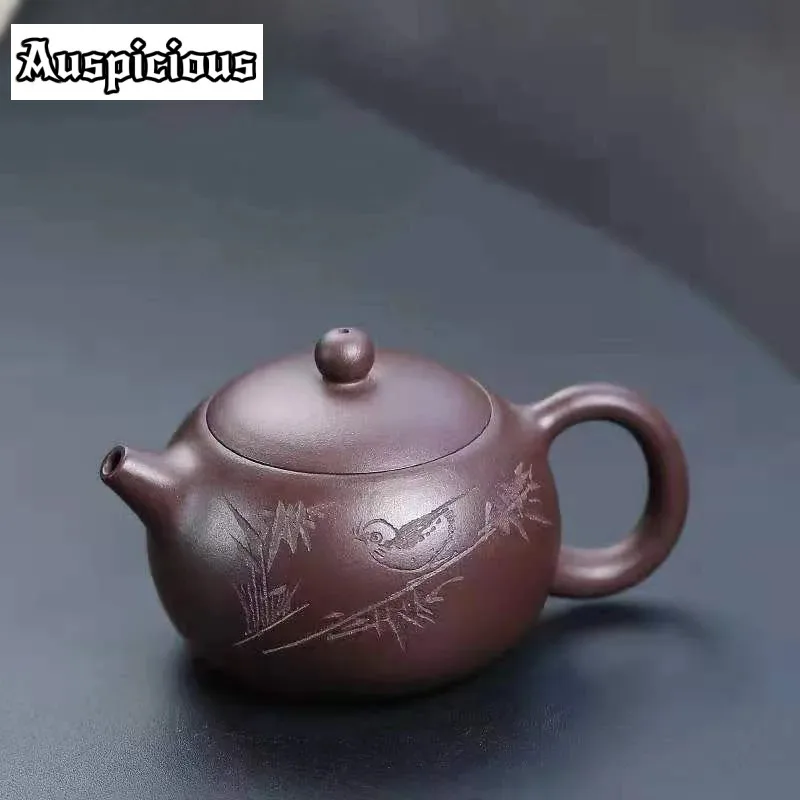 

270ml Boutique Yixing Purple Clay Teapots Raw Ore Zhu Mud Xishi Tea Pot Home Zisha Filter Beauty Kettle Customized Tea Set Gifts