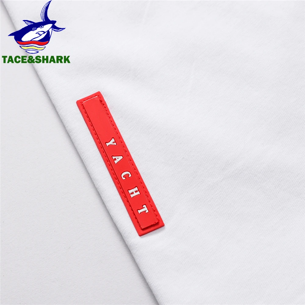 TACE&SHARK 2024 Summer Fashion T Shirts Casual Men Solid Color Tops Tees Black White O-Neck Tshirts