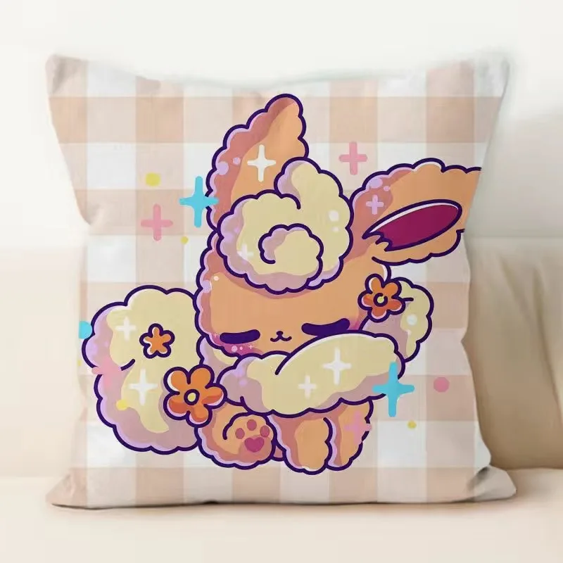 Kawaii Pokemony Poduszka z nadrukiem Kreskówka Anime Eevee Umbreon Sylveon Poduszka Sofa Krzesło Łóżko Samochodowe Poduszka dekoracyjna 35-45cm