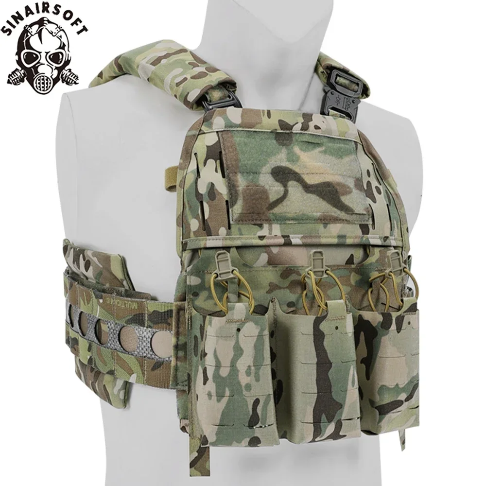 

SINAIRSOFT Tactical FCPC V5 Plate Carrier Ferro Style Quick Release Vest Triple 556 Magazine Pouch MOLLE Hunting Airsoft Gear