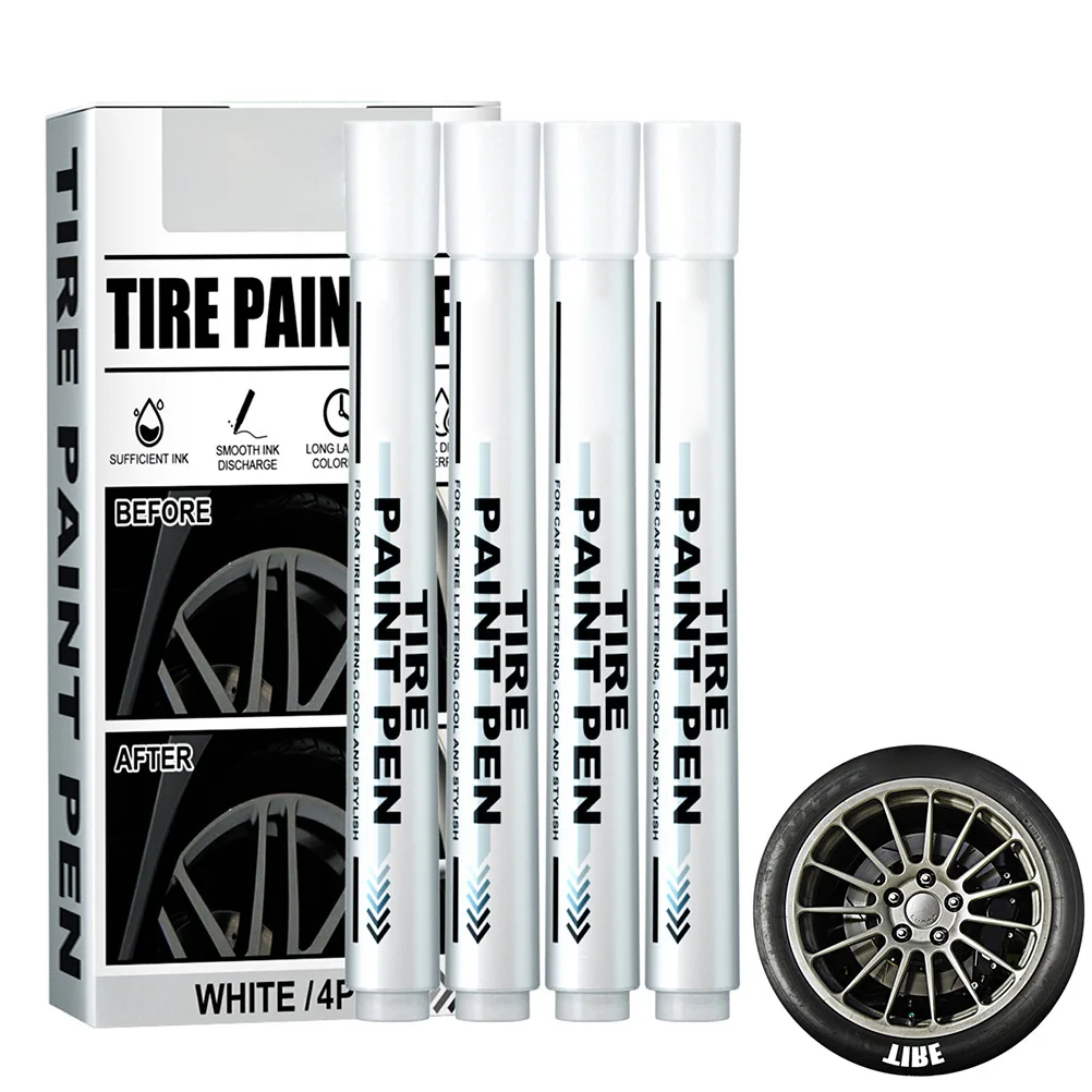 Car Tire Graffiti Tracing Pen Tire Paint Marker Pen Waterproof Fade Resistant Innovative Valve for Daily Life for Artists