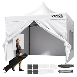 VEVOR 10x10 FT Pop up Canopy with Removable Sidewalls Portable Gazebo & Wheeled Bag  UV Resistant Waterproof Tent for Patio