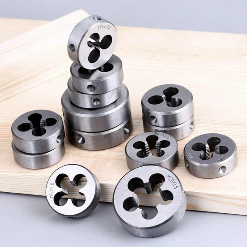 HSS Thread Die Metric Round Dies Cutting Tool Right Hand Alloy Steel M14 M15 M16 M17 M18 M19 M20 M21 Machining External Threads