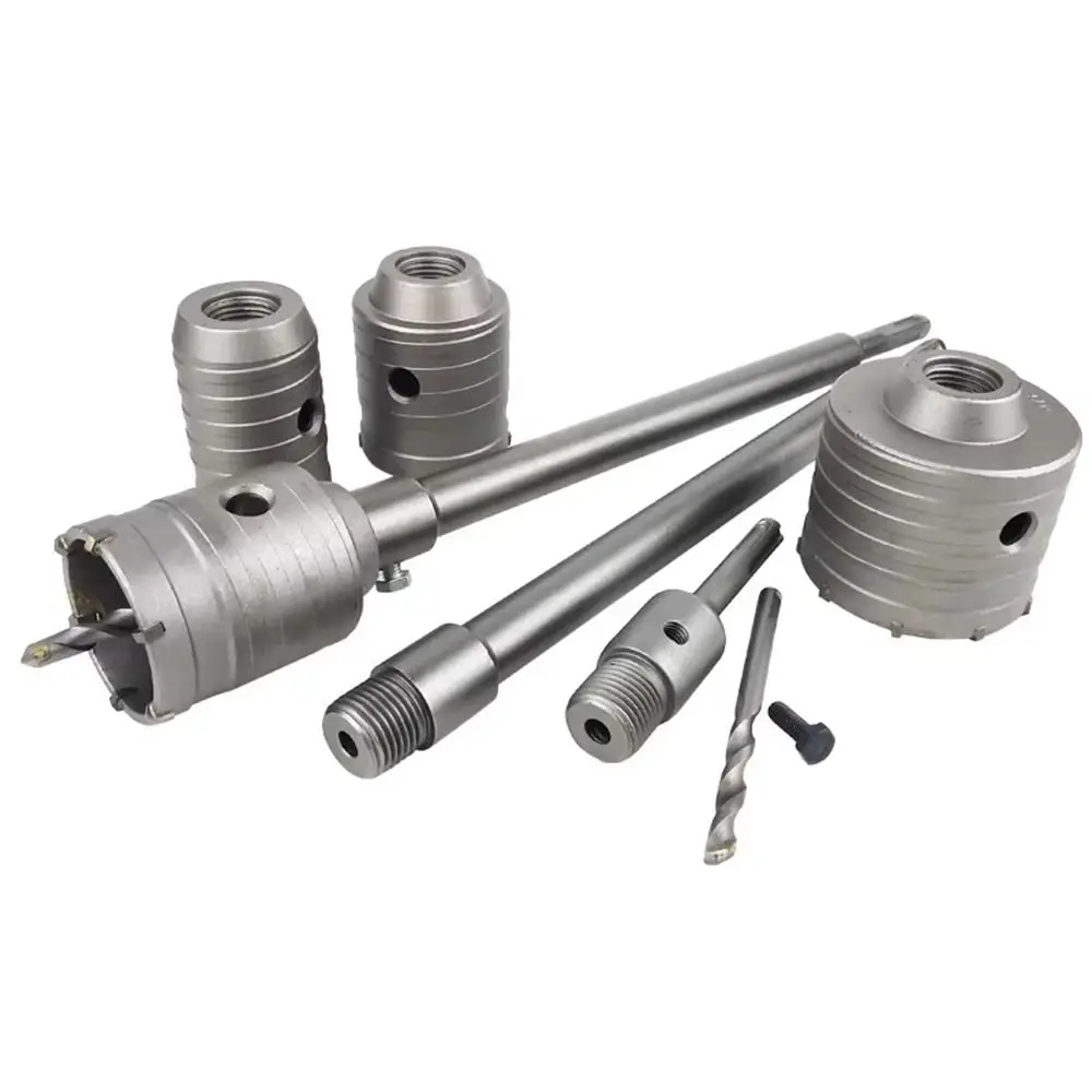 

Прочная кольцевая пила для стен 30-68 мм с круглым валом, быстрое сверление бетона, молоток, набор сверл, инструмент для резки цементного камня