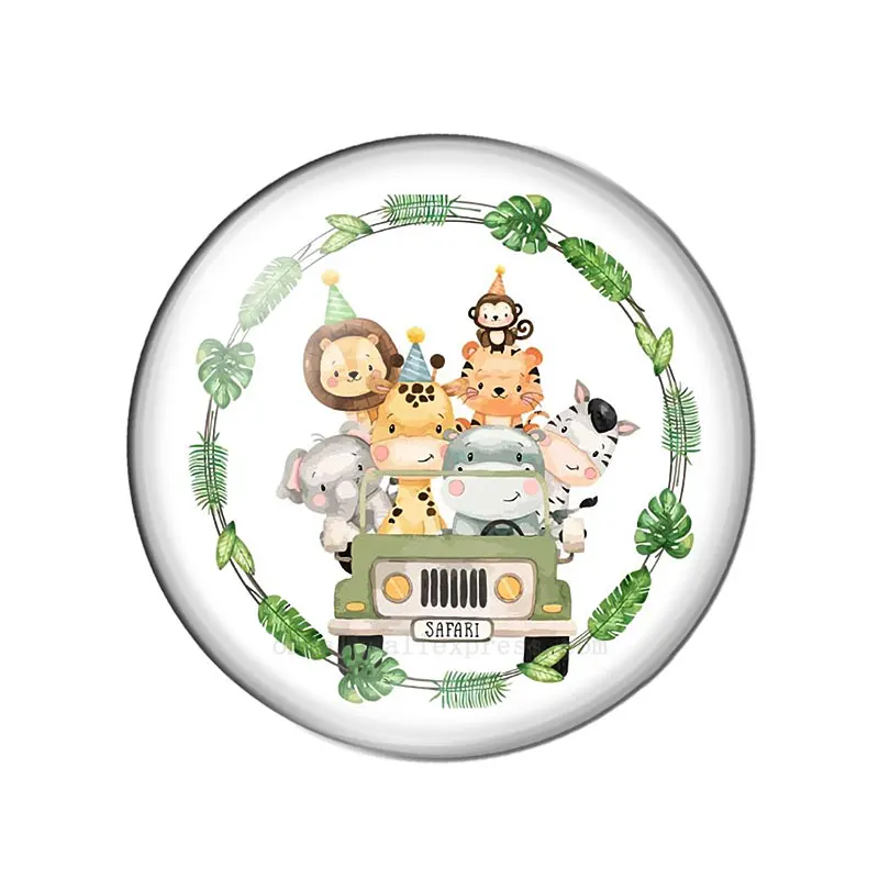 Cartoon Crazy Animals Drawings 8mm/10mm/ 12mm/14mm/16mm/18mm/20mm/25mm Round photo glass cabochon demo flat back Making findings