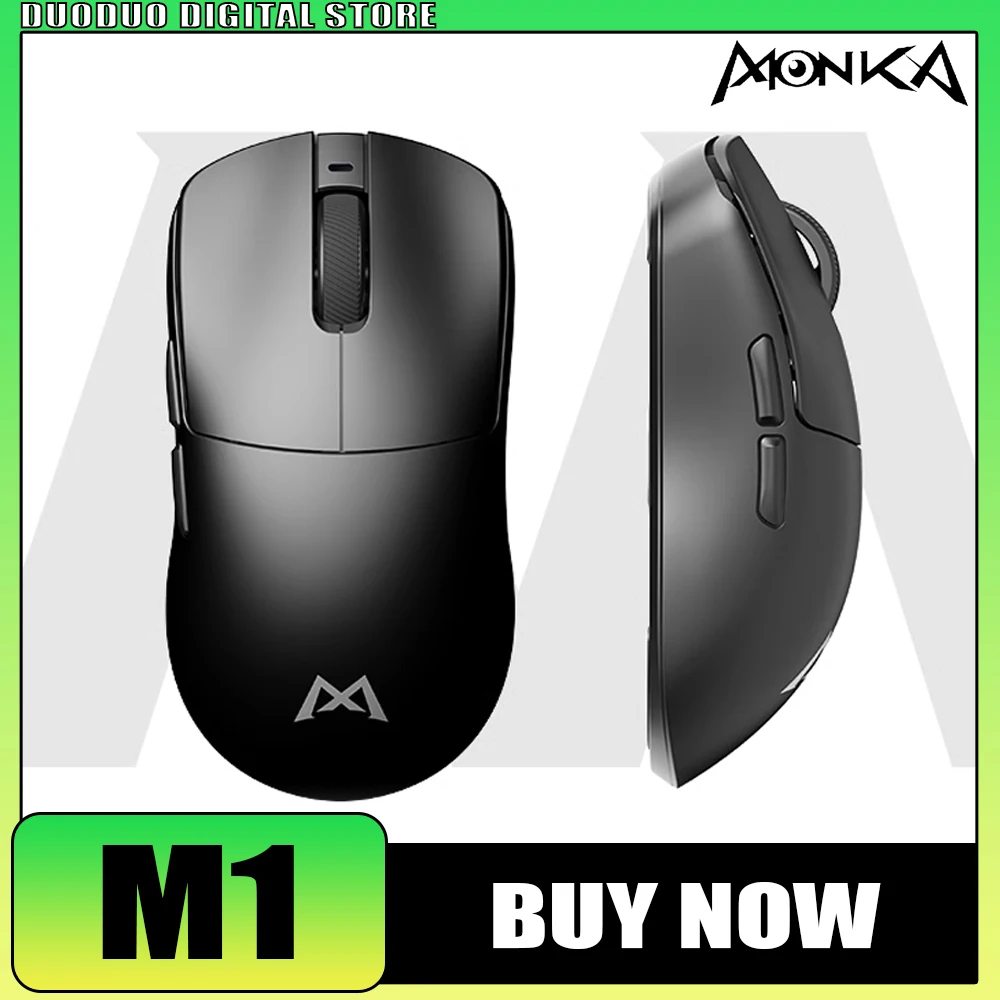 

Monka M1 ProWireless Mouse 4k Three Mode Paw3395 Light Weight Gaming Mouse Customization Macro PC Gamer Accessories Office Gift