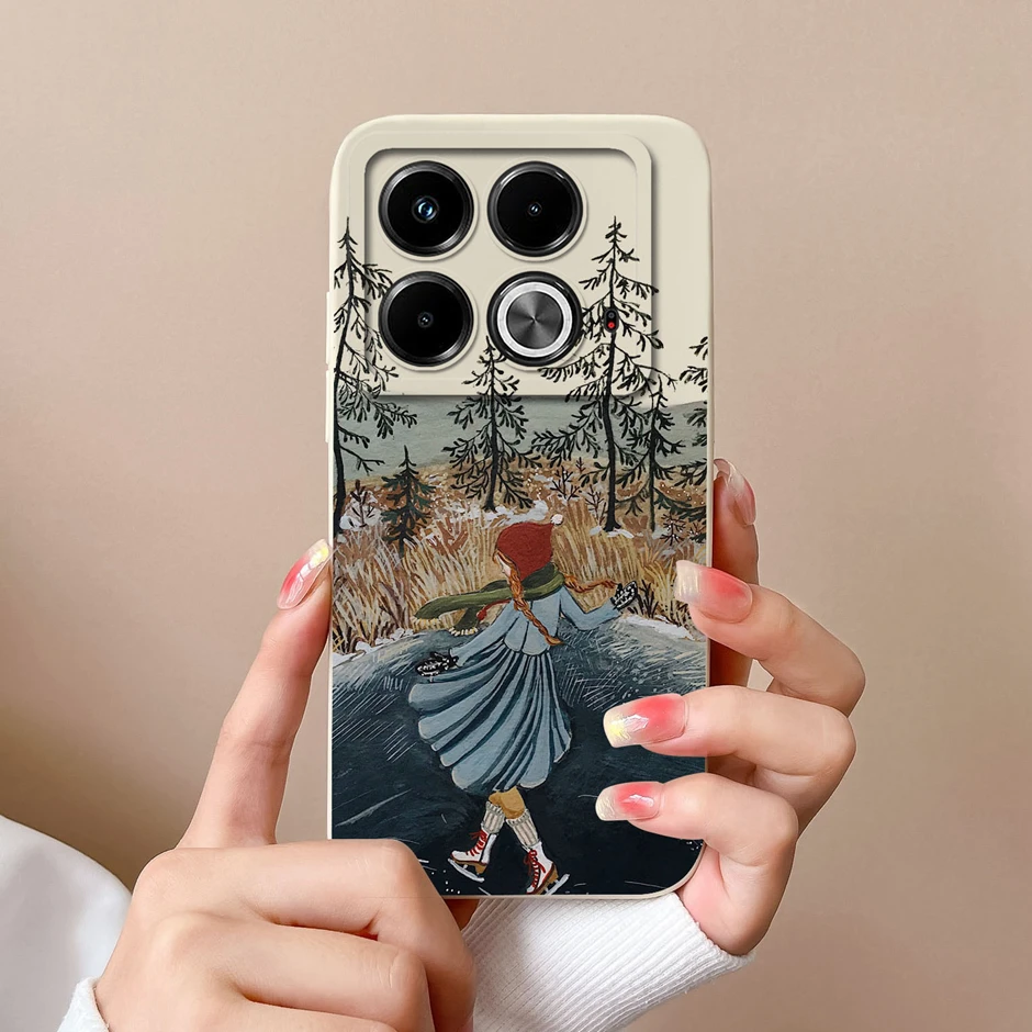case For Infinix Note 40 Note 40 Pro 4G 5G Sweet Girls Pattern Shockproof Back Cover For Infinix Note 40 Pro Plus Silicone Funda